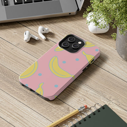 Pink Banana Pop iPhone Case – Cute Pastel Design with Fun Retro Vibe