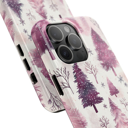 Winter Wonderland Purple Christmas Trees – iPhone Series Case