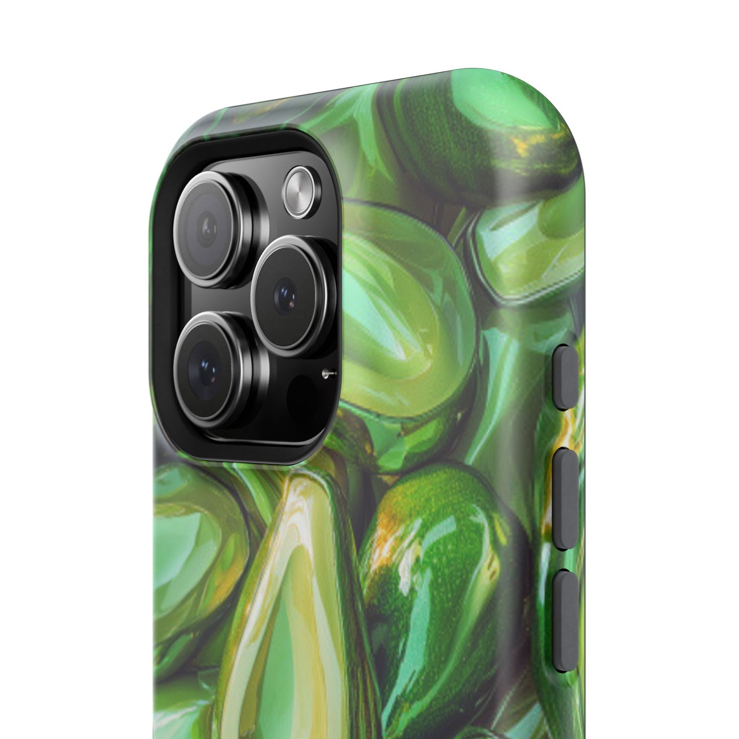 Glossy Avocado MagSafe iPhone Case – Sleek Green 3D Fruit Design, Durable and Stylish