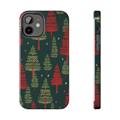 Retro Christmas Trees Pattern - iPhone Series Case