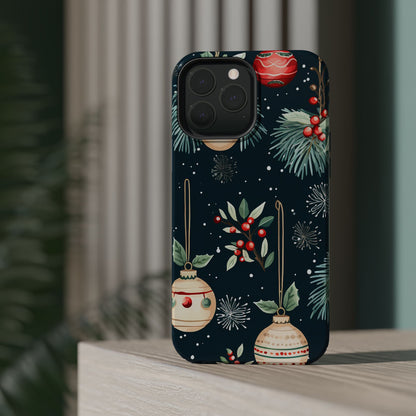 Elegant Christmas Ornaments and Pine - MagSafe iPhone Series Case