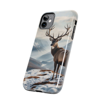 Alpine Majesty: Stag in Snow – iPhone Case