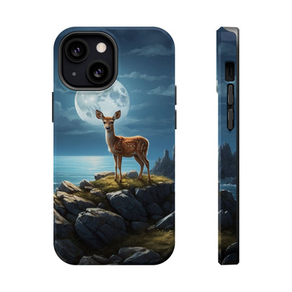 Enchanted Fawn Under the Moonlit Sky MagSafe iPhone Case