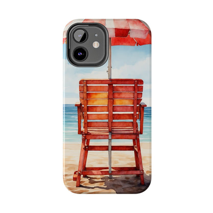 Beachfront Sunset Lounge iPhone Case – Rearview Edition