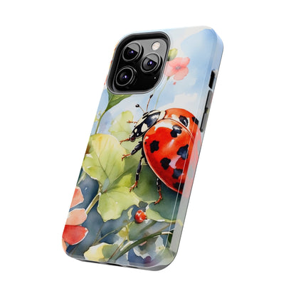 Watercolor Ladybug & Poppy Fields - iPhone Series Case