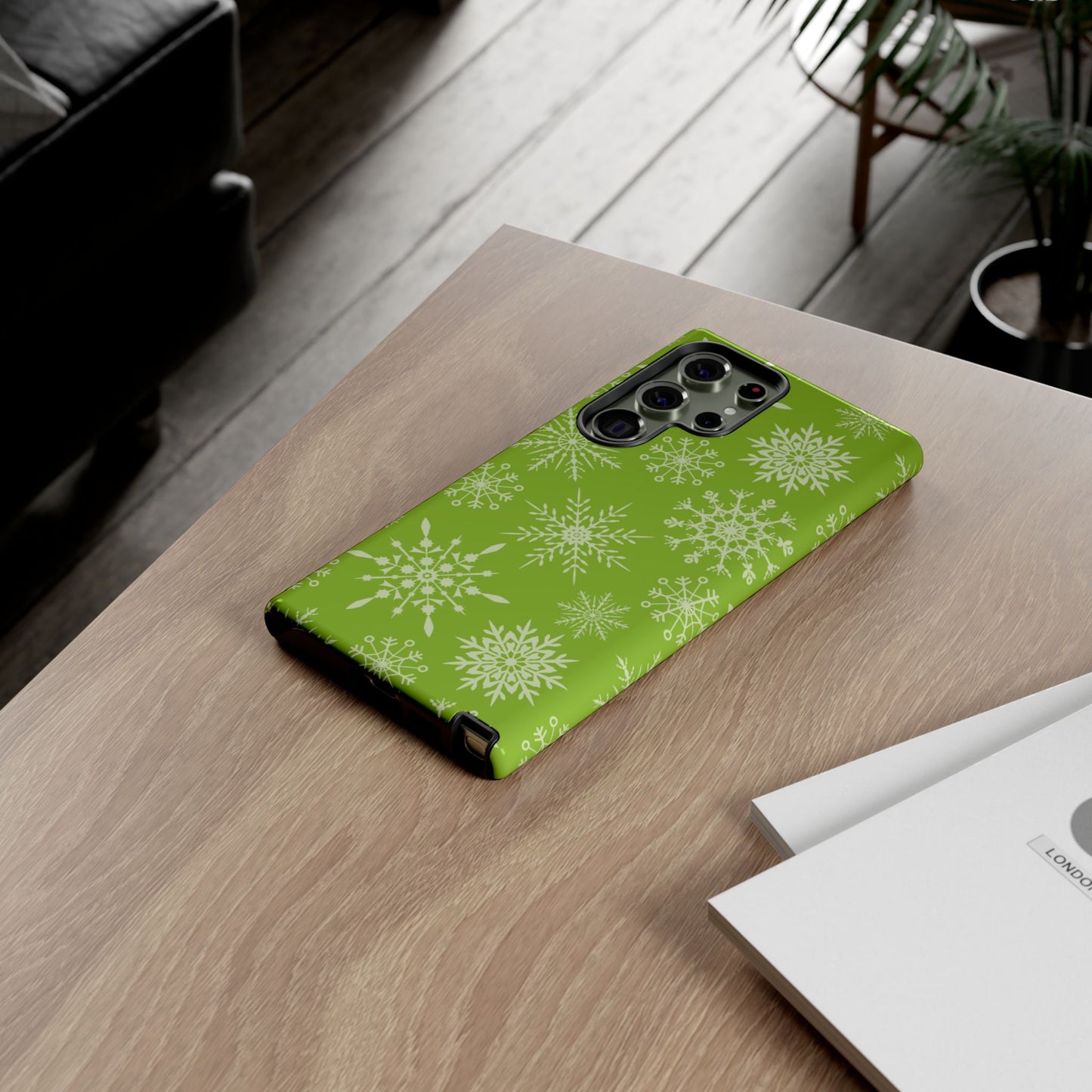 Green Snowflake Pattern – Samsung Galaxy Series Case