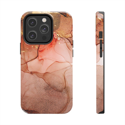 Ruby Red Marble Samsung Galaxy Case - Elegant Red Marble with Gold Accents