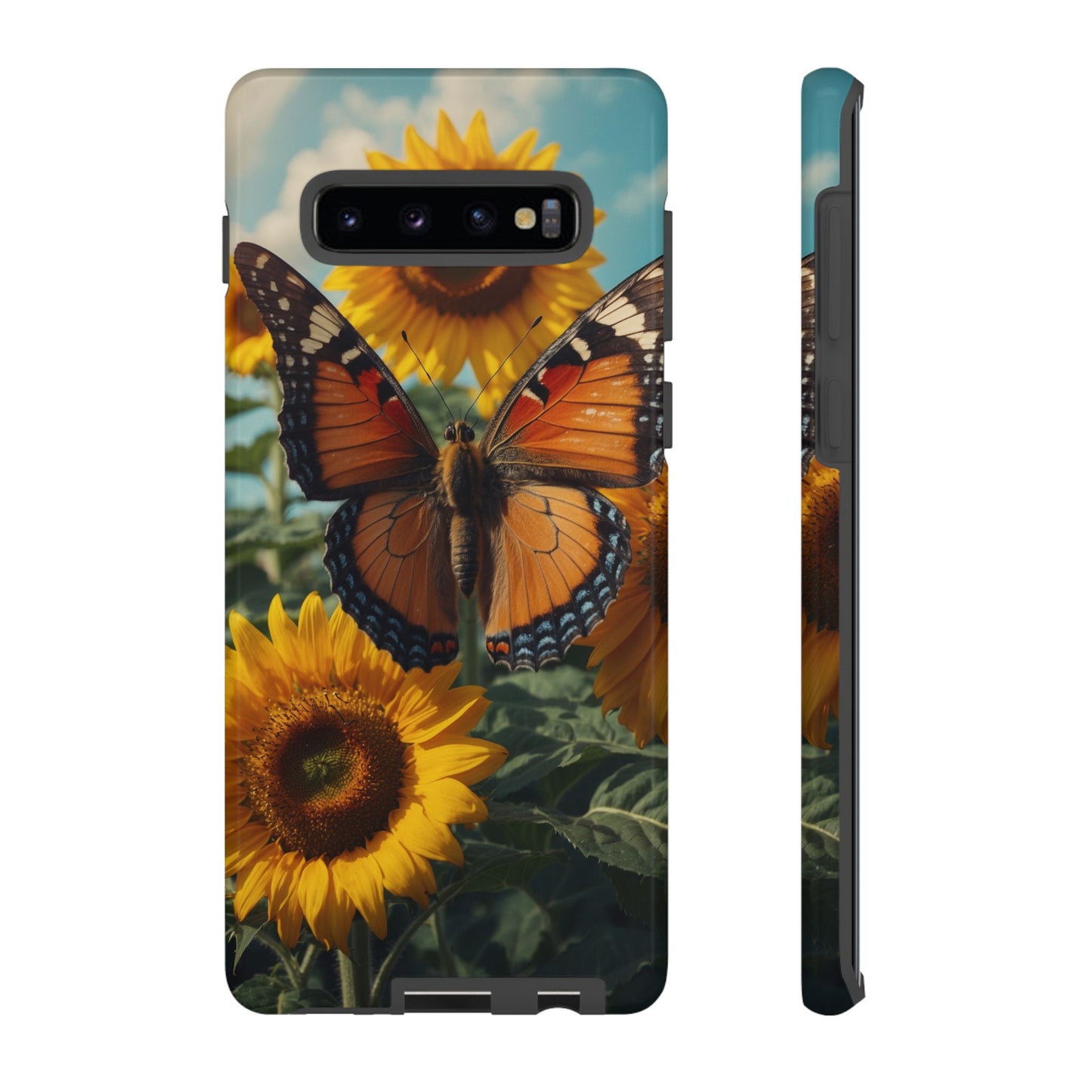 Vibrant Butterfly & Sunflower – Samsung Galaxy Case