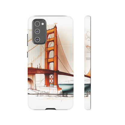 Golden Gate Bridge Samsung Galaxy Case - Architectural Sketch Design