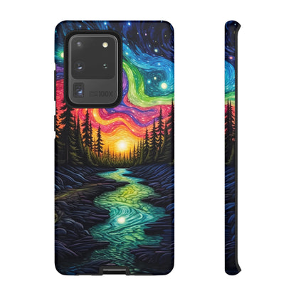 Celestial Nightscape Samsung Galaxy Case – Vibrant River and Starry Sky Design