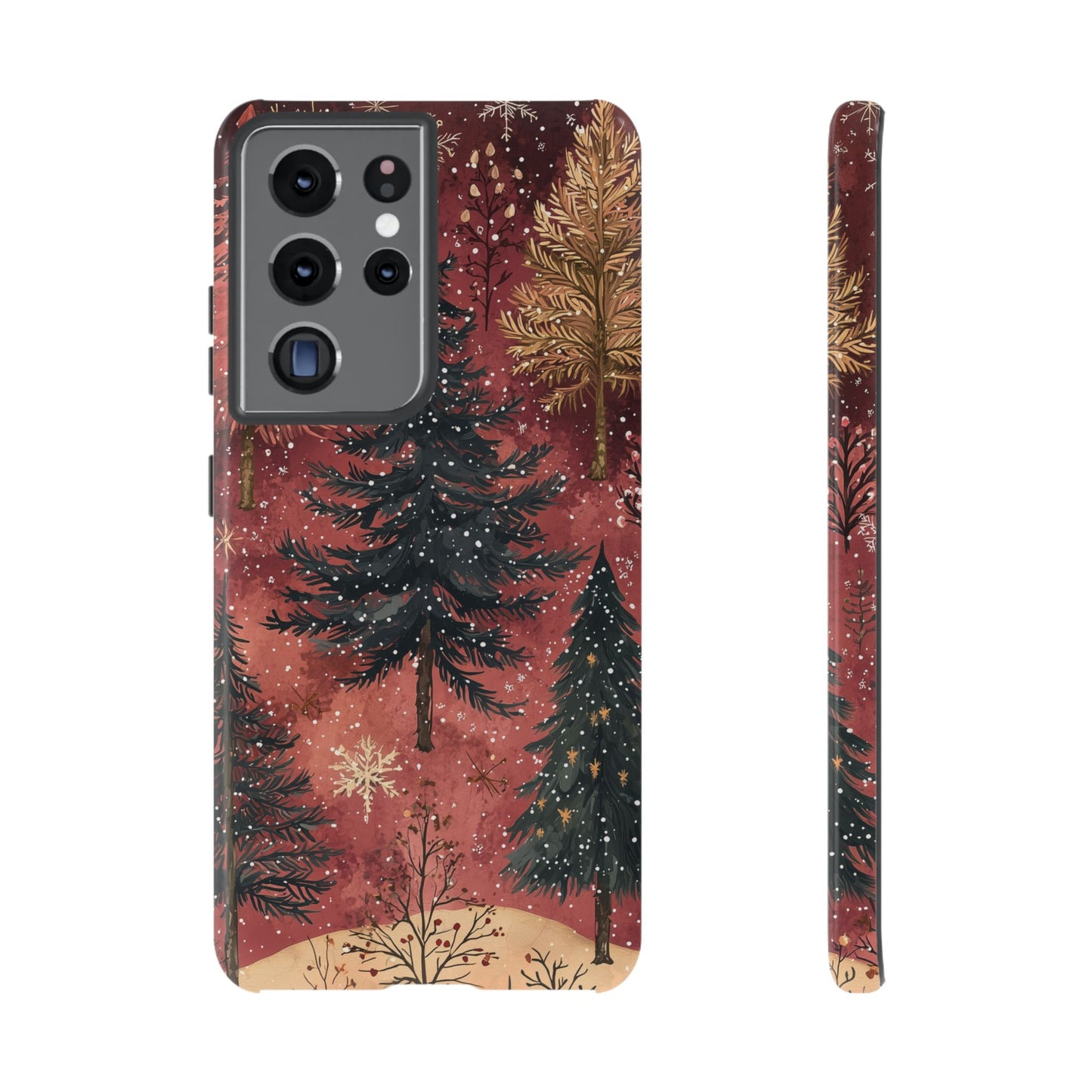 Rustic Red Winter Forest - Samsung Galaxy Series Case