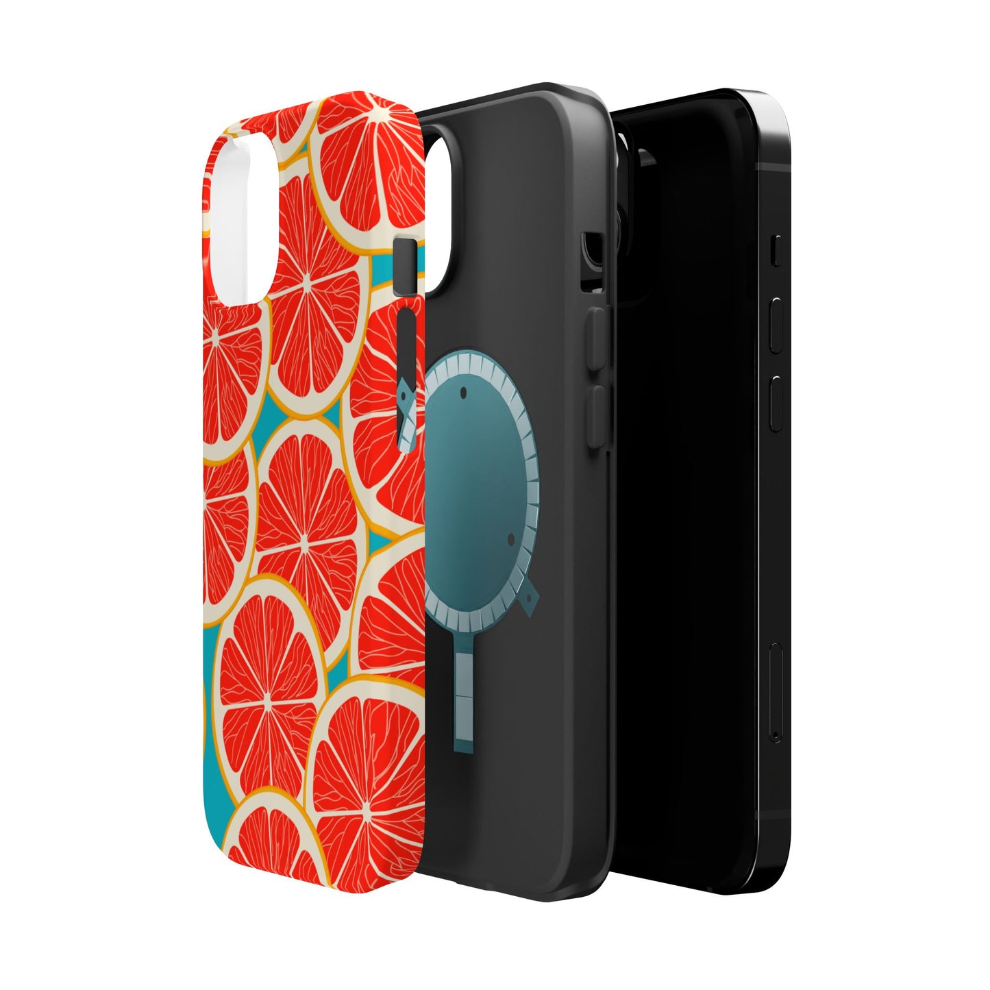 Ruby Grapefruit Pop Tough MagSafe iPhone Case – Vibrant Citrus Design, Shock-Resistant Protection