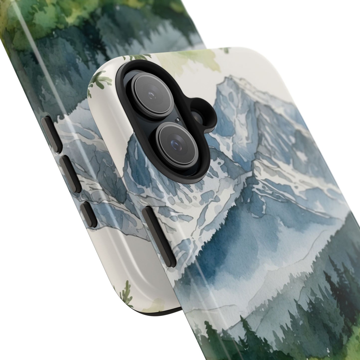 Watercolor Alpine Mountainscape - iPhone Case