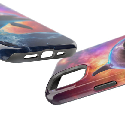 Cosmic Dolphin Galaxy Art - MagSafe-Compatible Case