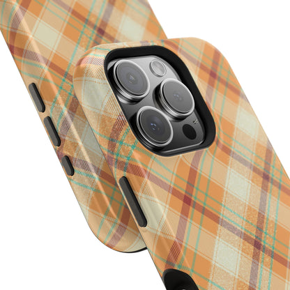 MagSafe Case - Warm Autumn Plaid Design