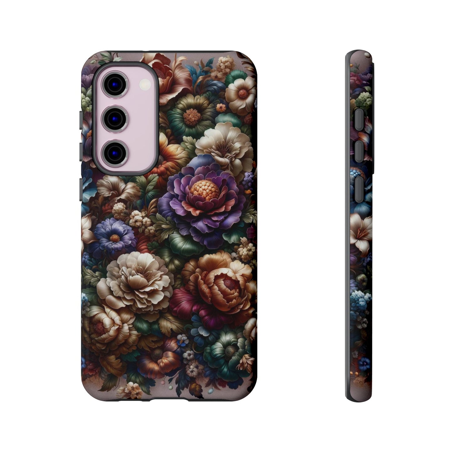 Floral Elegance For Samsung - Protective Dual-Layer Design with Vibrant Full-Wrap Print