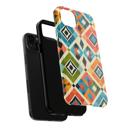 Harlequin Geometric iPhone Case - Vibrant Abstract Protective Cover