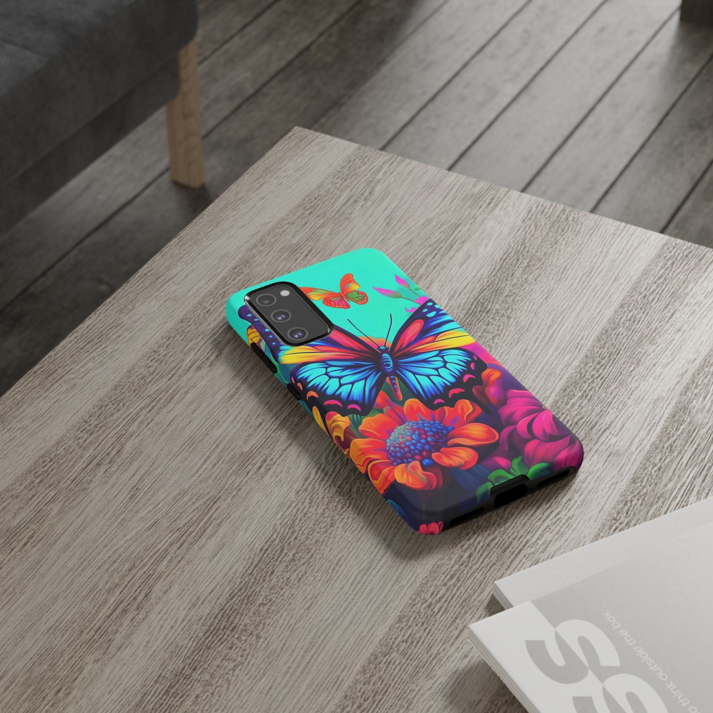 Vivid Butterfly & Floral Burst - Samsung Galaxy Case