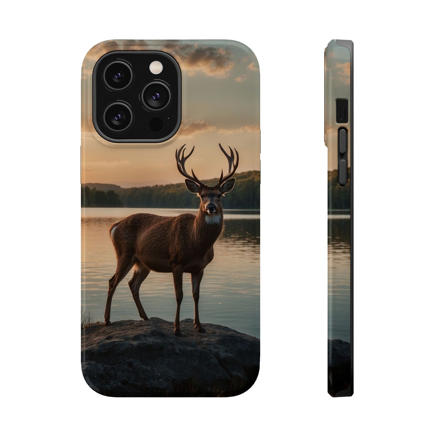 Majestic Stag at Sunset – MagSafe iPhone Case