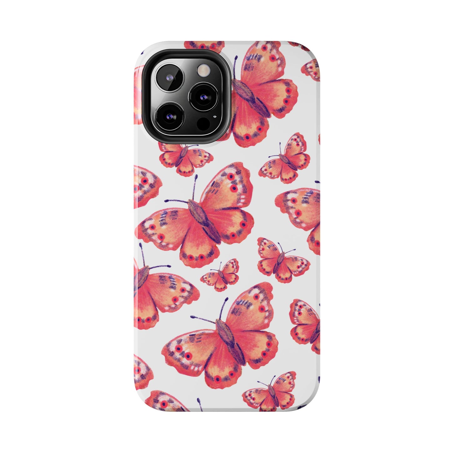 Coral Butterfly iPhone Case – Slim, Protective Design with Bold Watercolor Print