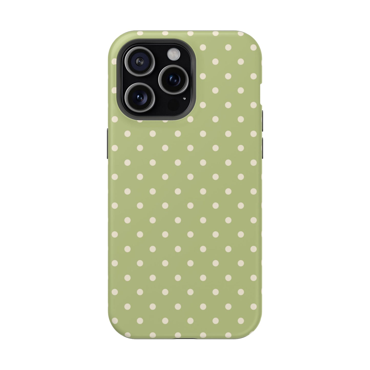 Sage Green Polka Dots – MagSafe iPhone Case