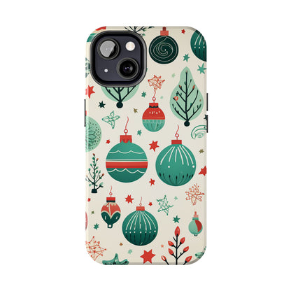 Vintage Christmas Ornaments Pattern – iPhone Series Case