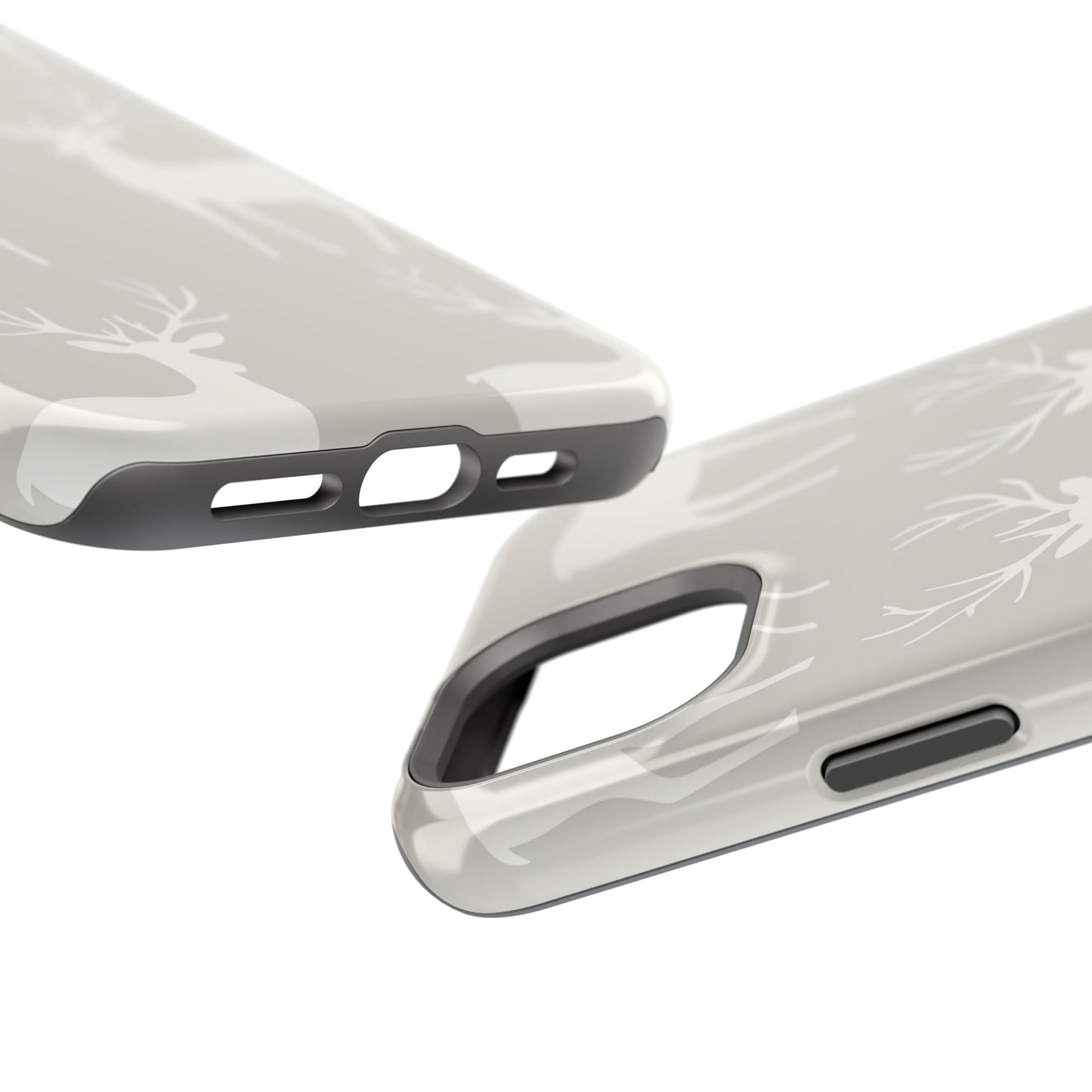 Elegant White Reindeer Pattern – MagSafe iPhone Series Case