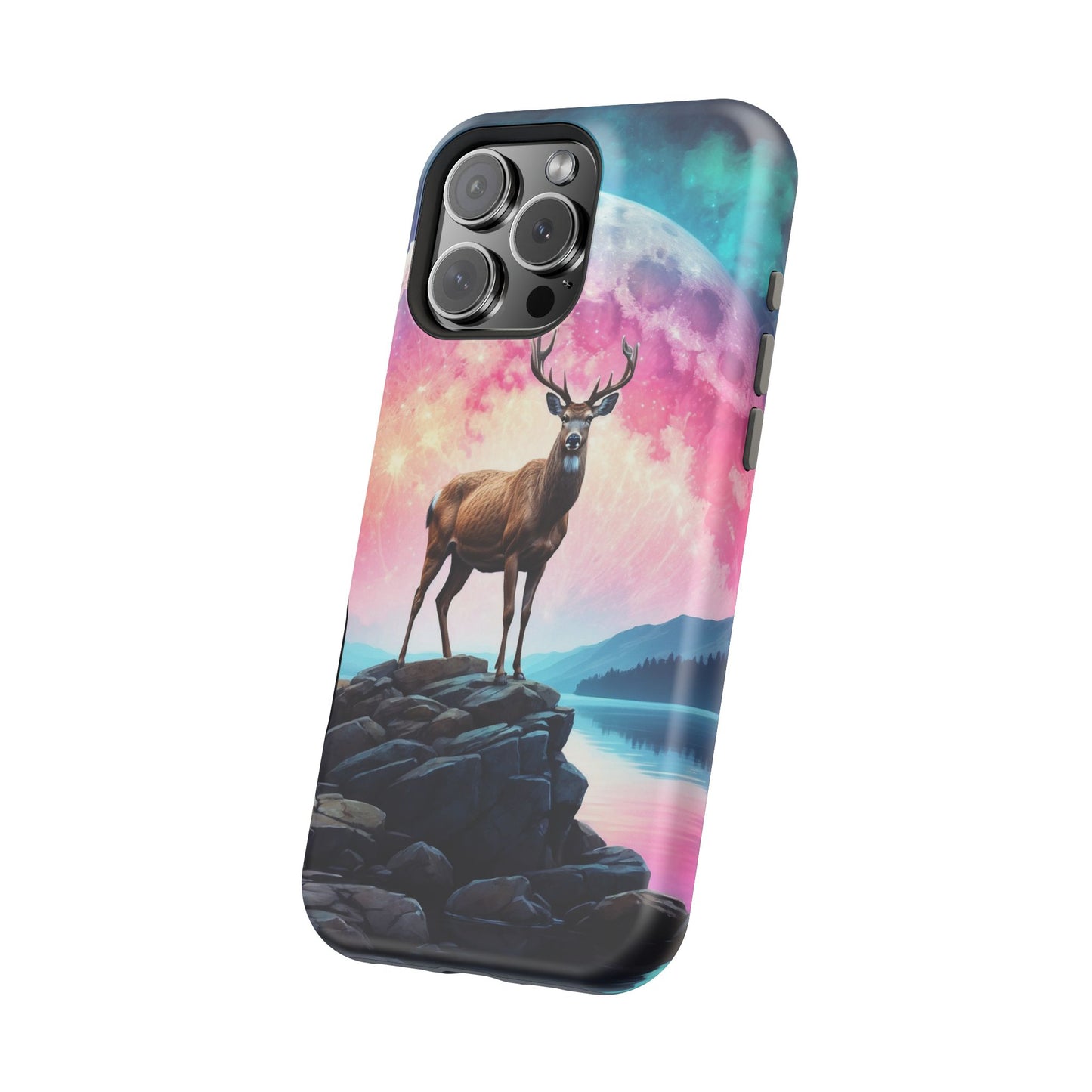 Vibrant Stag in Bloom – MagSafe iPhone Case