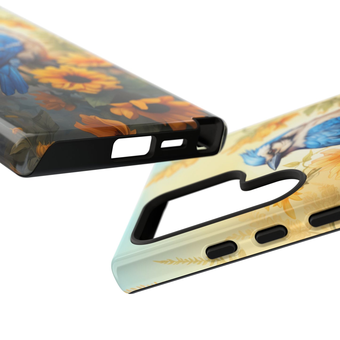 Blue Jay & Sunflowers Phone Case - Perfect Gift for Bird Lovers!