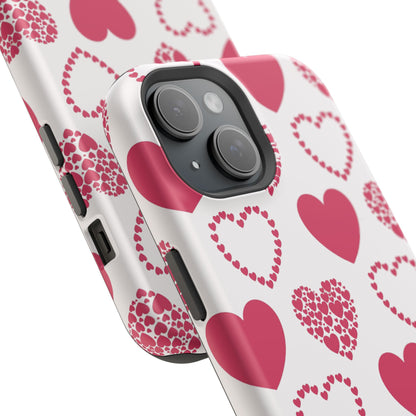 Clustered Pink Hearts MagSafe iPhone Case