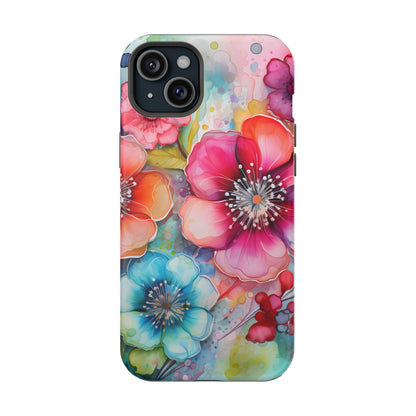 Vibrant Watercolor Floral Garden - MagSafe iPhone Series Case