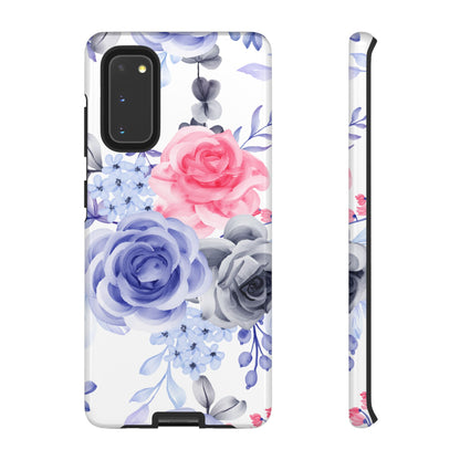 Elegant Blue Floral Watercolor Design – Samsung Galaxy Case