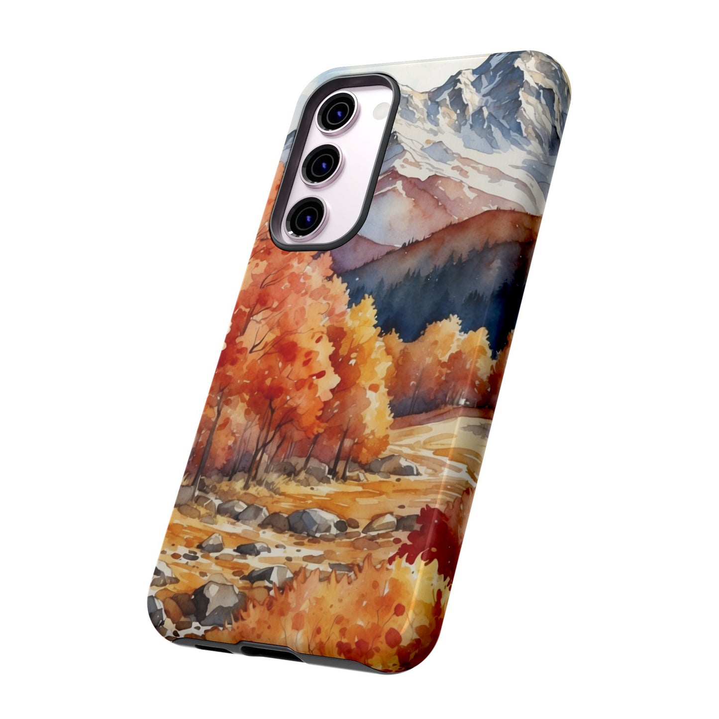 Watercolor Autumn Forest and Mountains - Samsung Galaxy Case