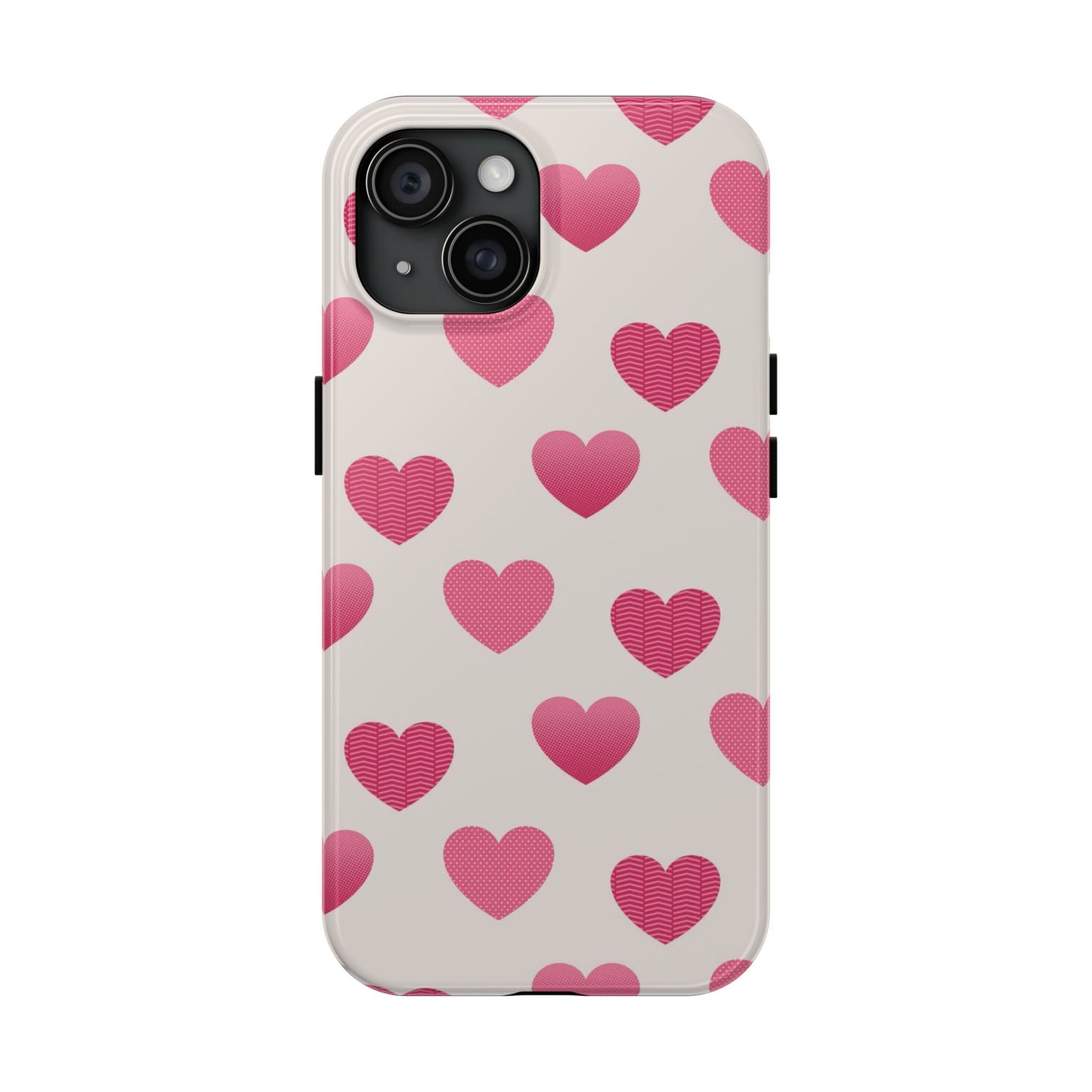 Textured Hearts iPhone Case