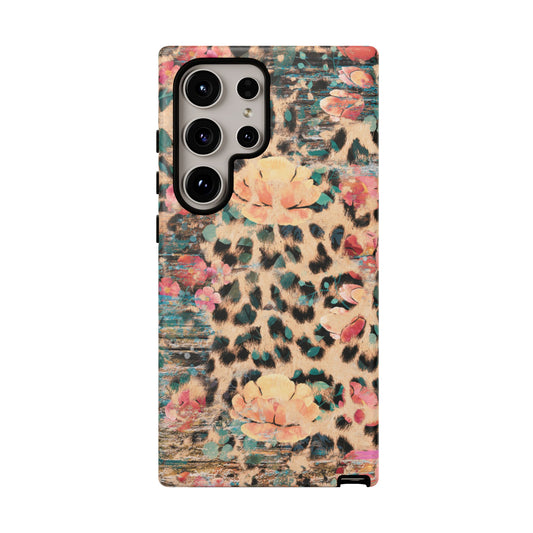 Rustic Floral Leopard - Samsung Galaxy Series Case