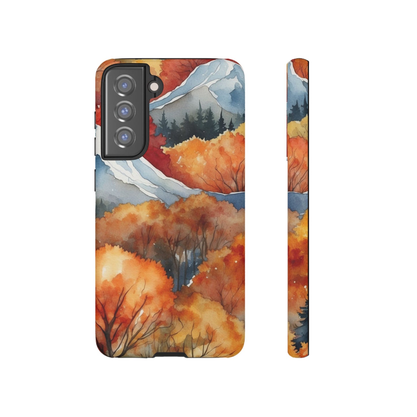 Autumn Mountain Forest Watercolor - Samsung Galaxy Case