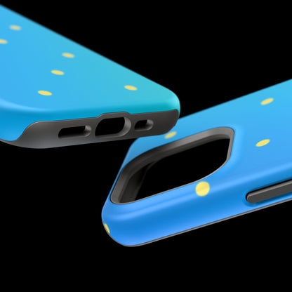 Blue Ocean Gradient Polka Dots MagSafe iPhone Case – Shockproof, Smooth Matte Finish, Dual-Layer Design