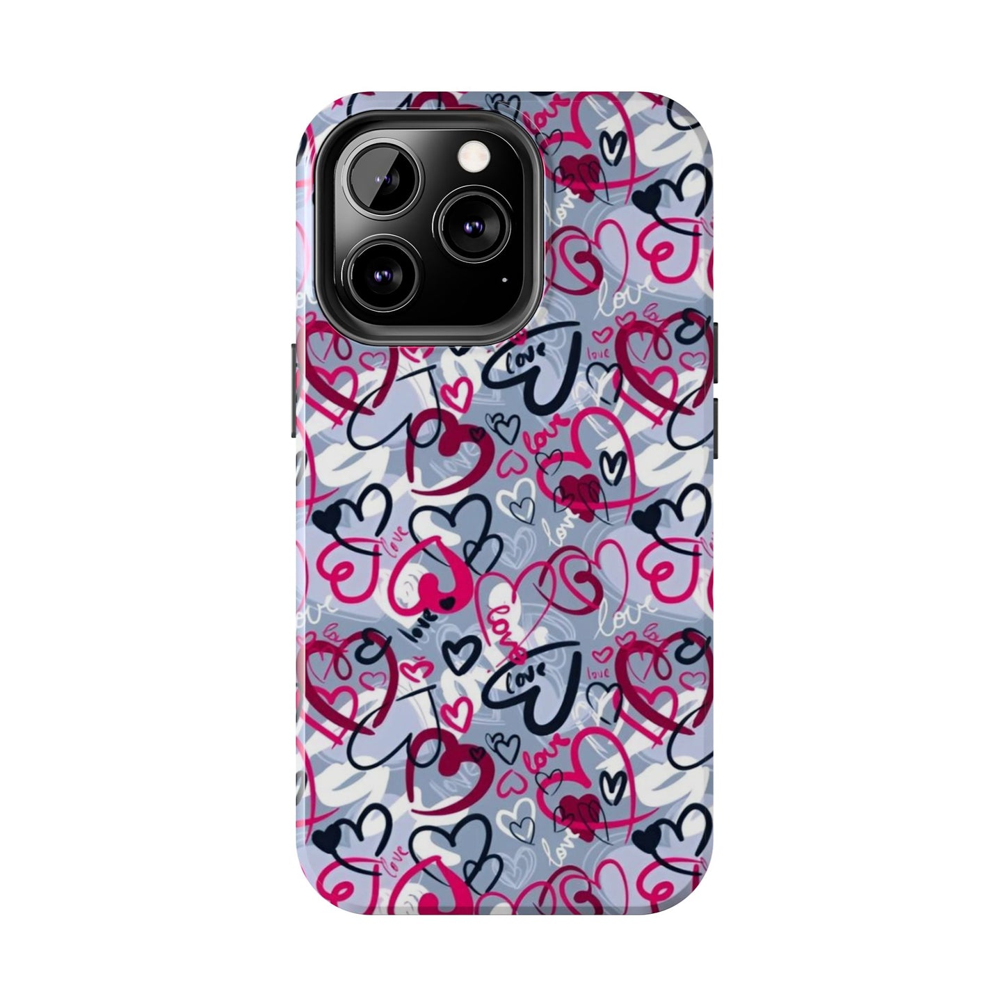 Graffiti Love Hearts iPhone Case