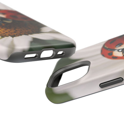 MagSafe iPhone Case: Ladybug on White Daisy