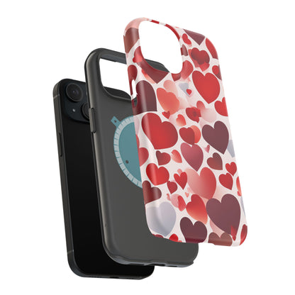 MagSafe Case: Romantic Red Heart Gradient Case