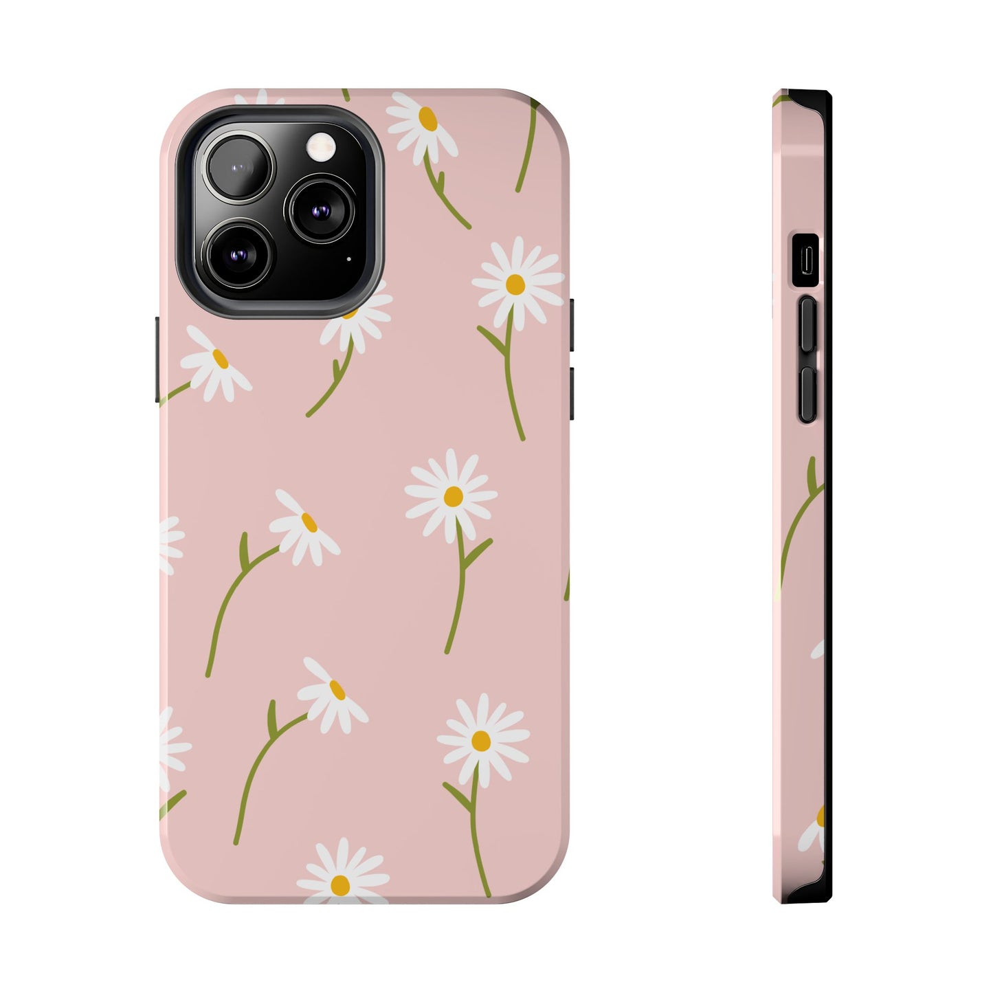 Daisy Delight Tough iPhone Case – Cute Floral Design with Dual-Layer Protection