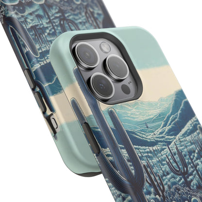 Desert Blues Cactus iPhone Case