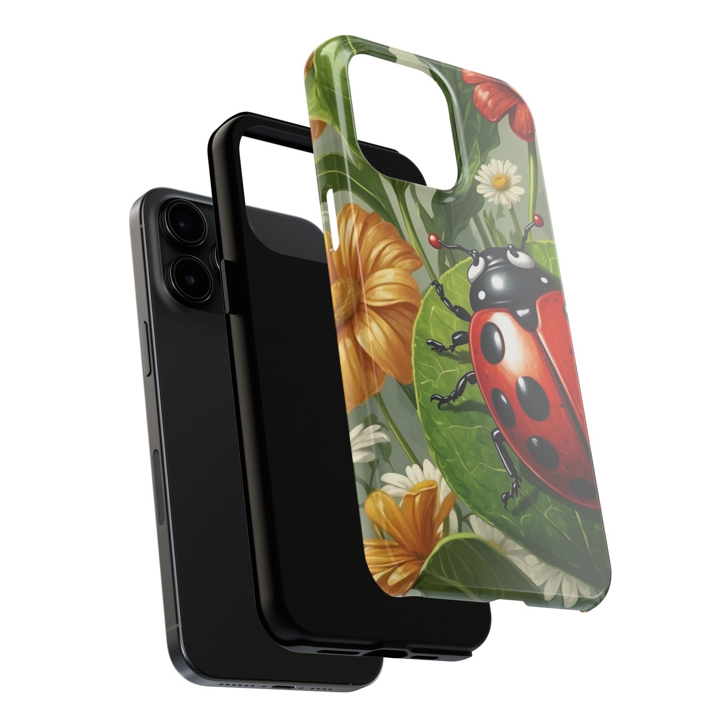 Ladybug Garden iPhone Case – Blooming Floral Art