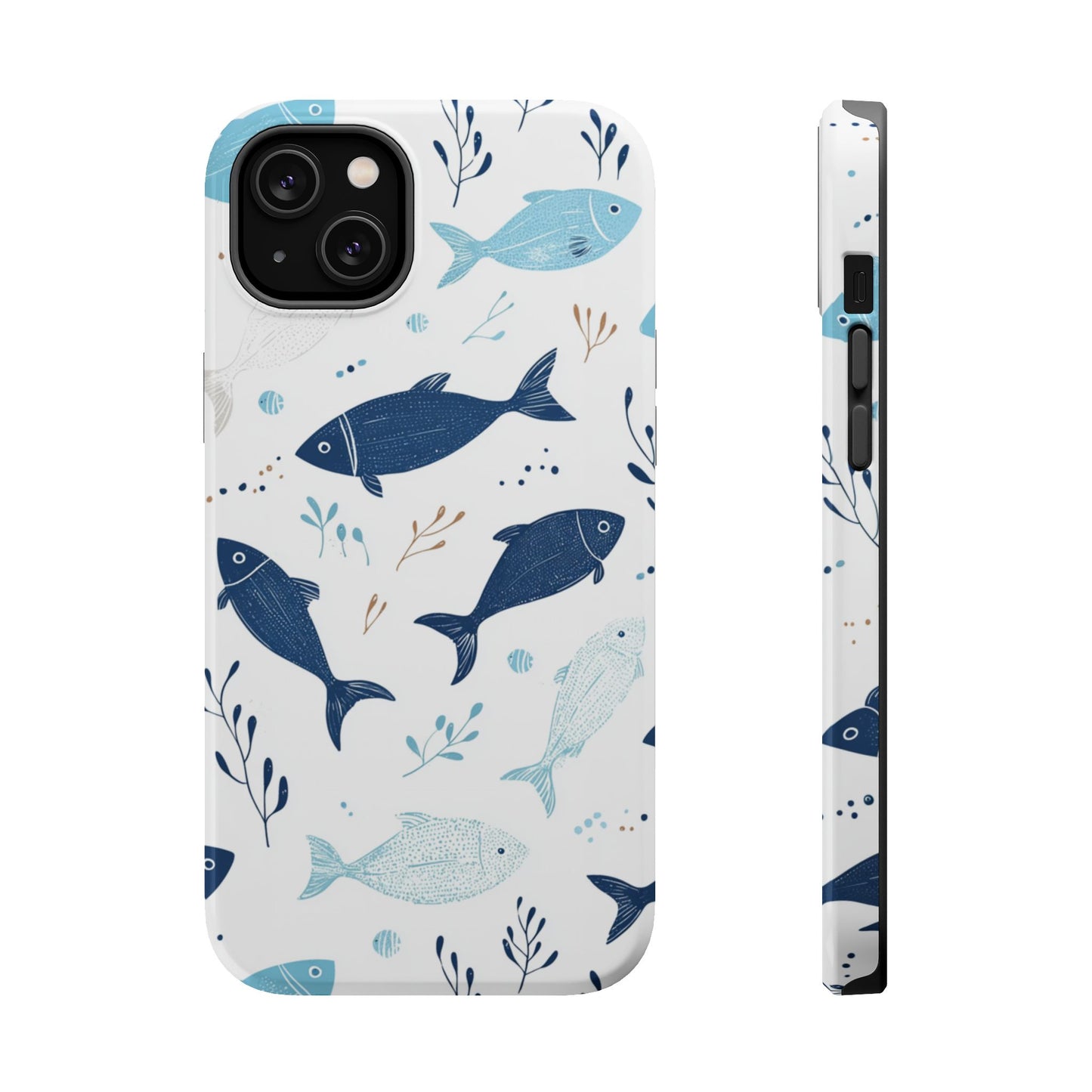 Oceanic Blue Fish Pattern - MagSafe iPhone Series Case