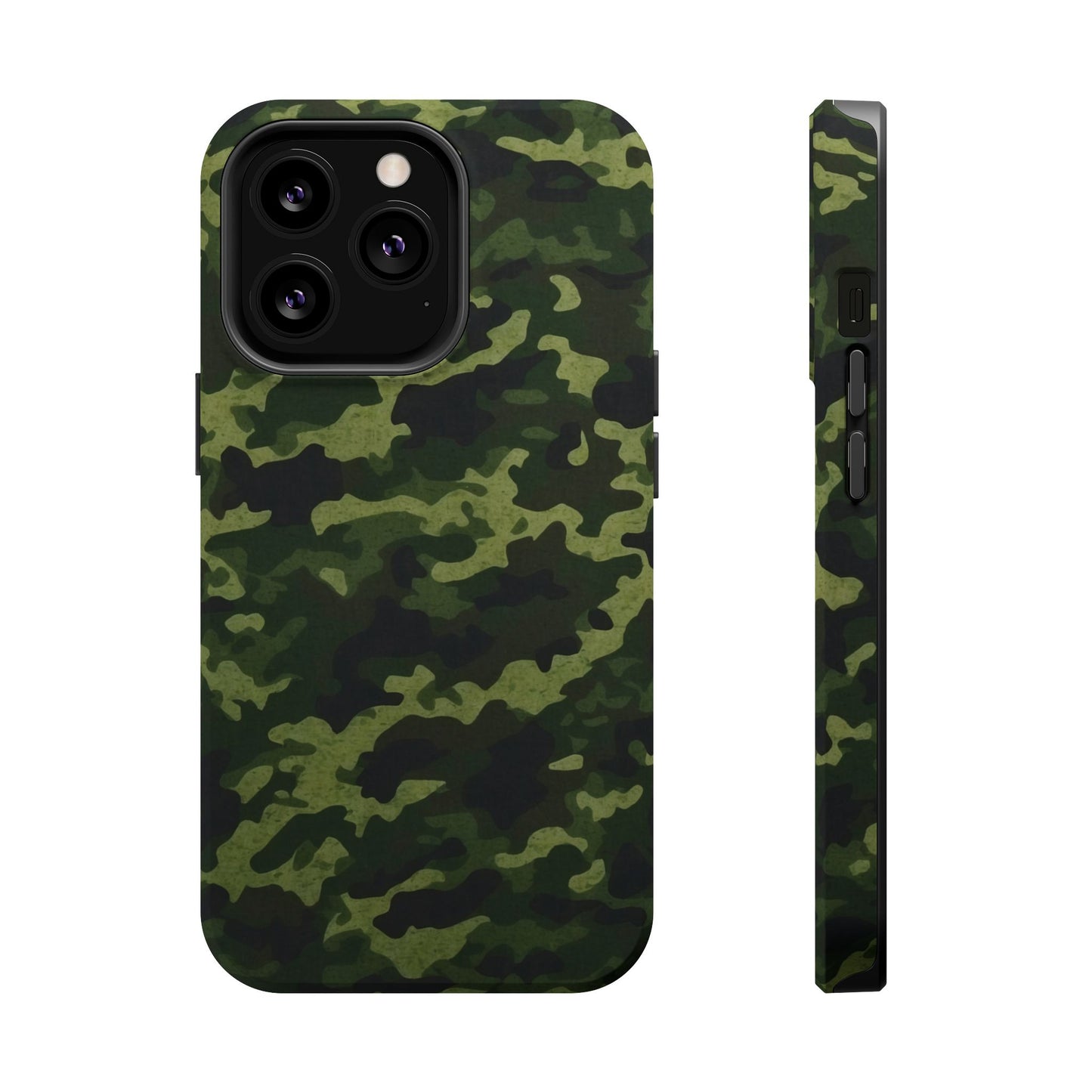 Dark Green Camouflage – MagSafe iPhone Case, Slim and Drop-Resistant