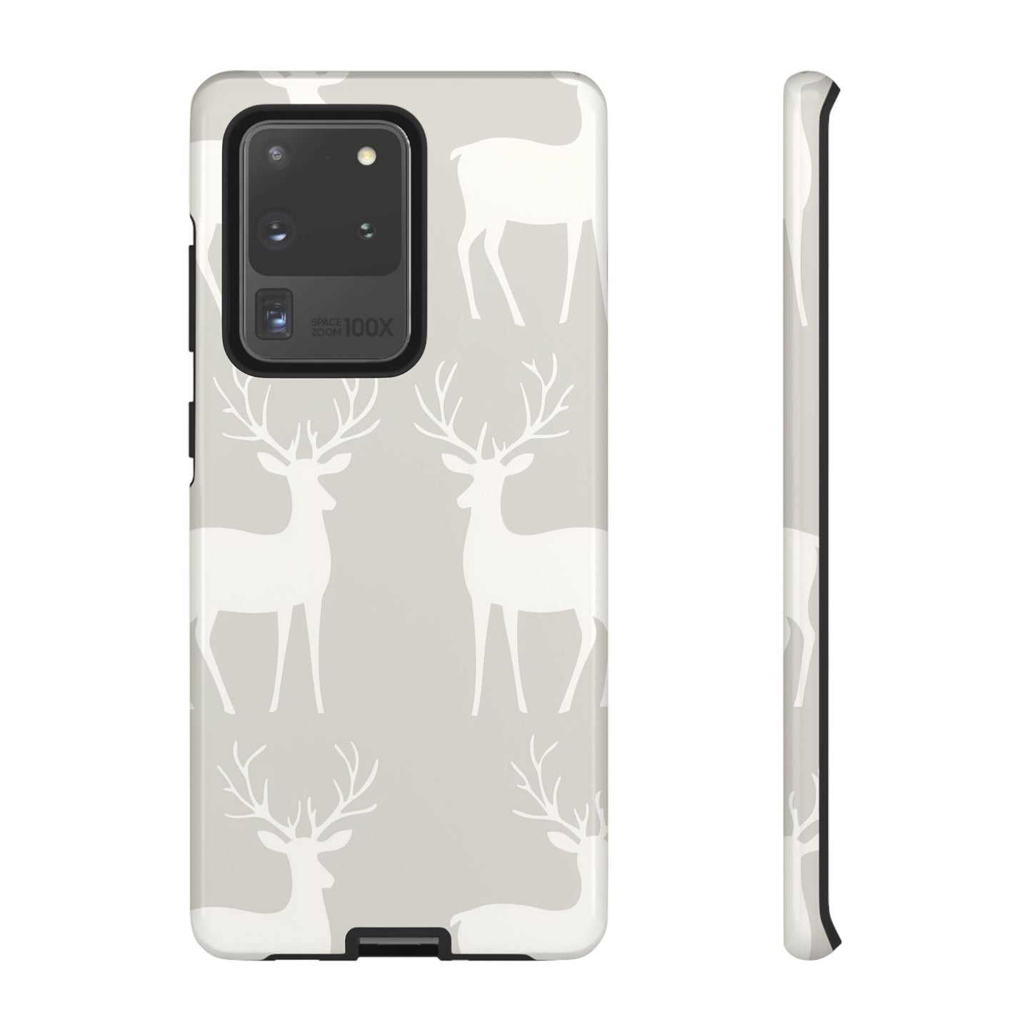 Elegant White Reindeer Pattern – Samsung Galaxy Series Case