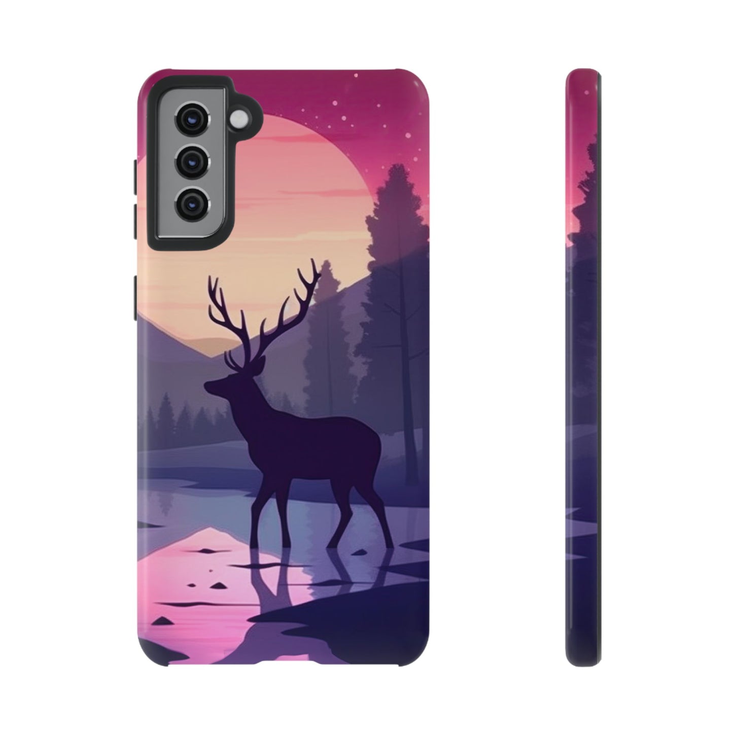 Twilight Elegance: Stag Reflection – Samsung Galaxy Case