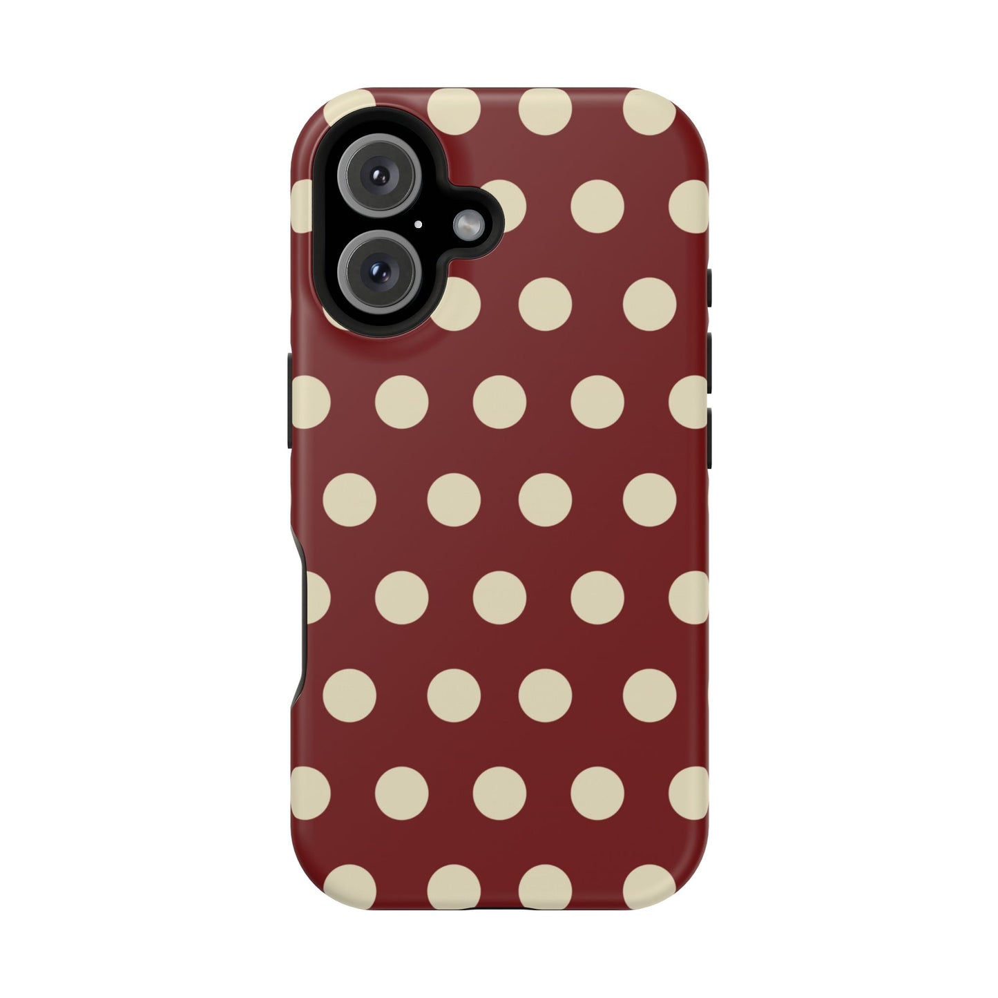 Classic Red & Cream Polka Dots - MagSafe iPhone Case