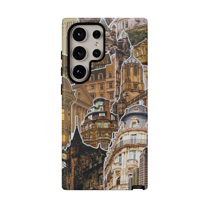 Vintage Architectural Collage Samsung Galaxy Case – Tough Dual - Layer Protection with Matte Finish - BOGO Cases