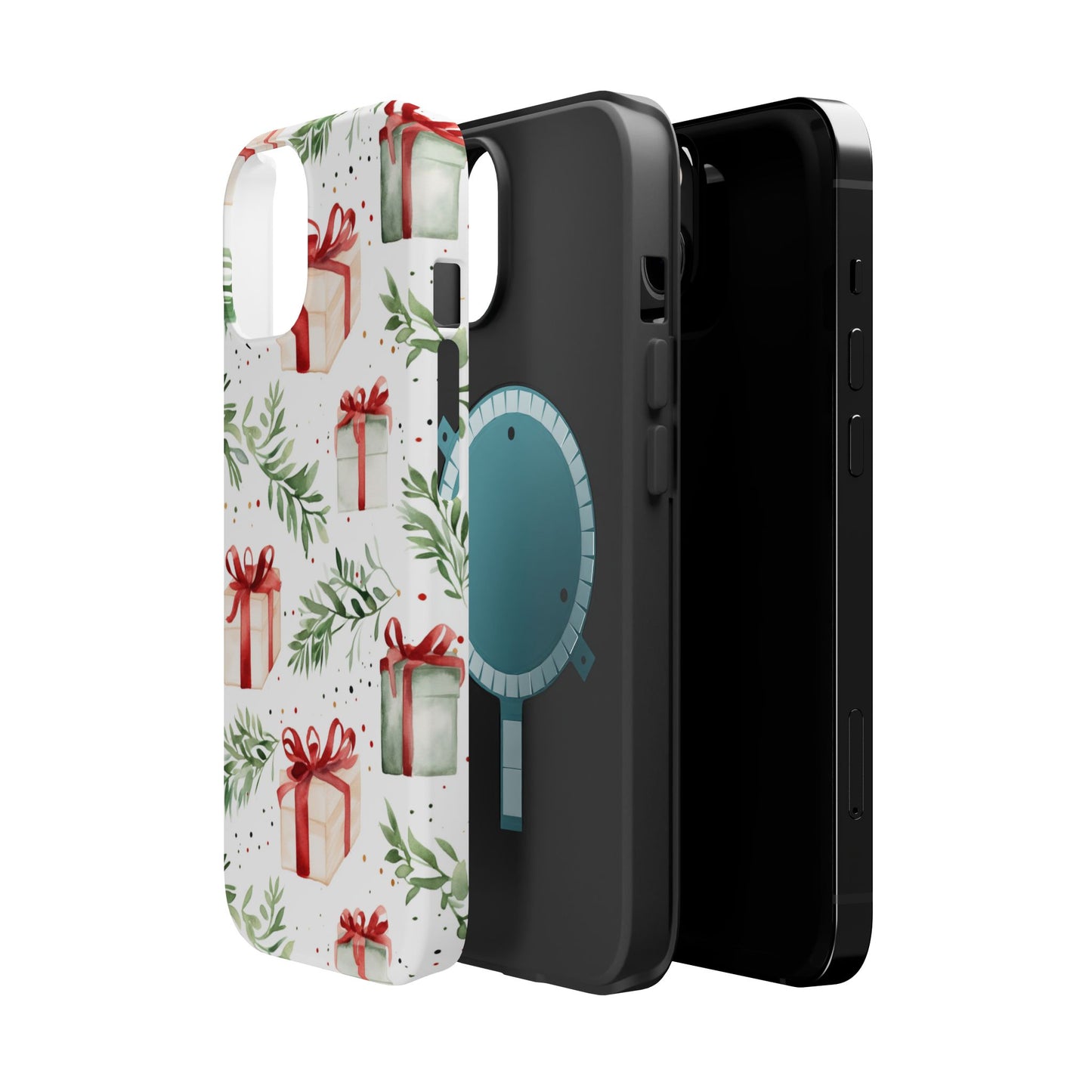 Watercolor Holiday Gifts & Greenery - MagSafe iPhone Series Case